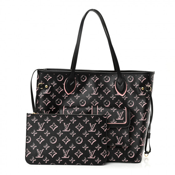 LOUIS VUITTON Monogram Fall For You Neverfull MM Black