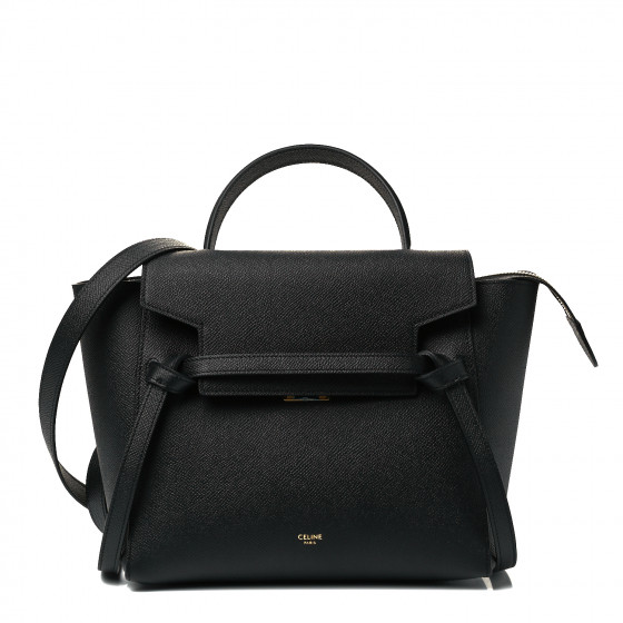 CELINE Grained Calfskin Micro Belt Bag Black