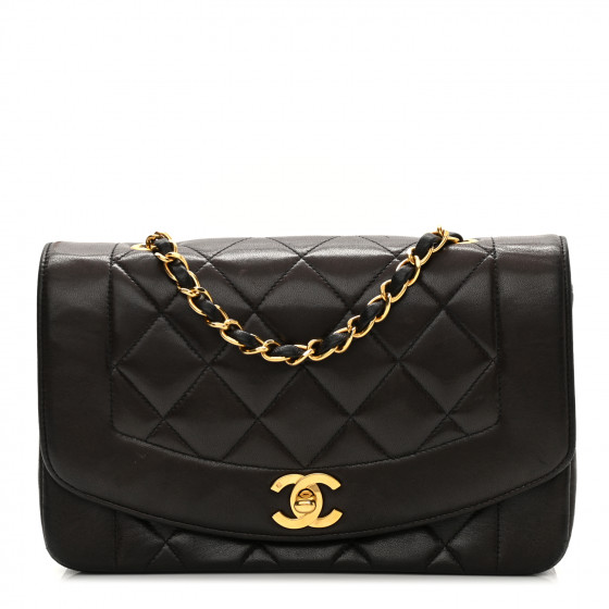 CHANEL Lambskin Quilted Small Single Flap Brown
