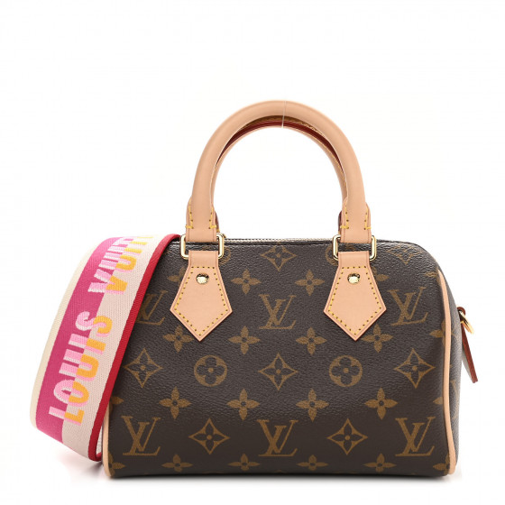 LOUIS VUITTON Monogram Speedy Bandouliere 20 Fuchsia