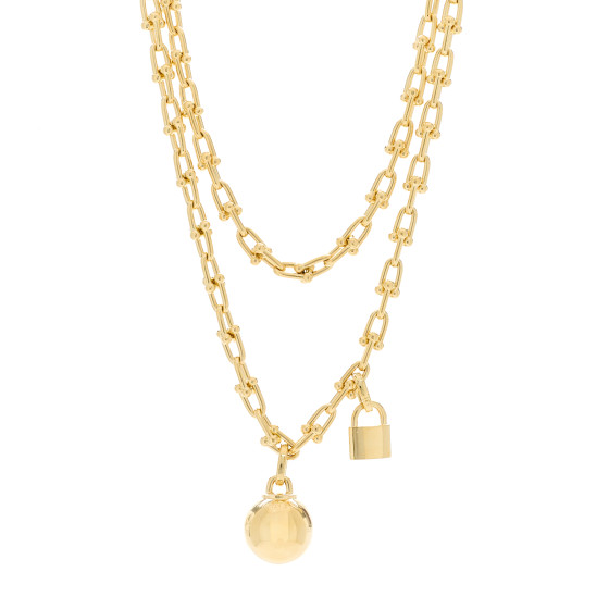 TIFFANY 18K Yellow Gold HardWear Wrap Necklace