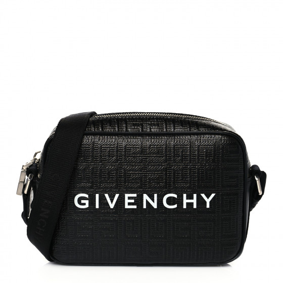 GIVENCHY Coated Canvas Logo Embossed G Essentials Camera Bag Black