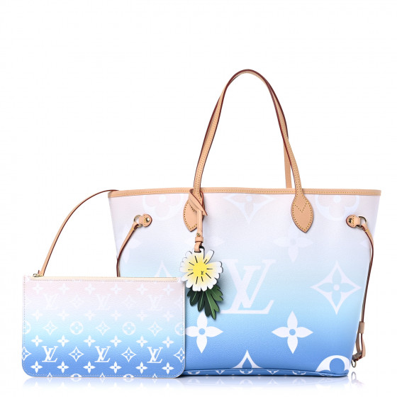 LOUIS VUITTON Monogram Giant By The Pool Neverfull MM Blue