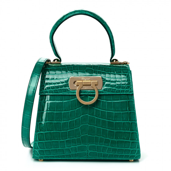 SALVATORE FERRAGAMO Crocodile Bag Verde