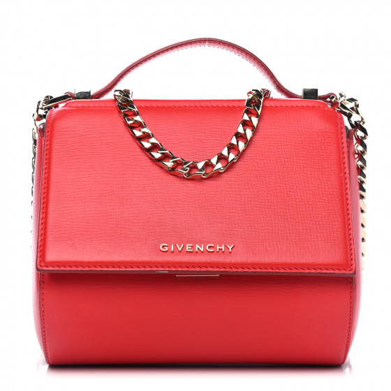 GIVENCHY Calfskin Mini Pandora Box Crossbody Bag Red