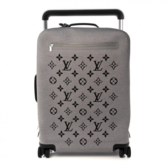 LOUIS VUITTON Knit Monogram Horizon Soft 55 Suitcase Grey