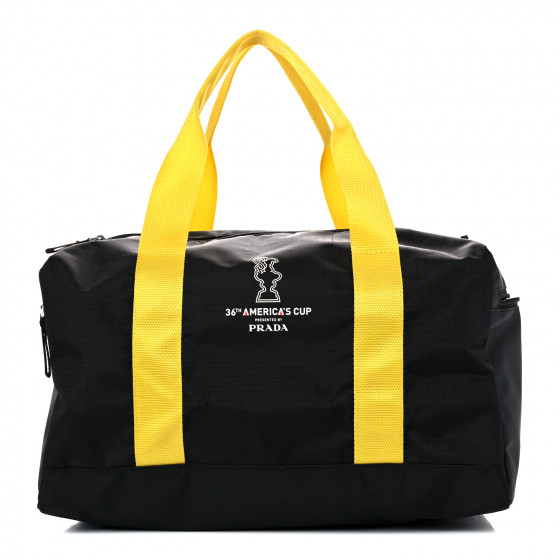 PRADA Tessuto Nylon 36th Americas Cup Duffle Bag Black