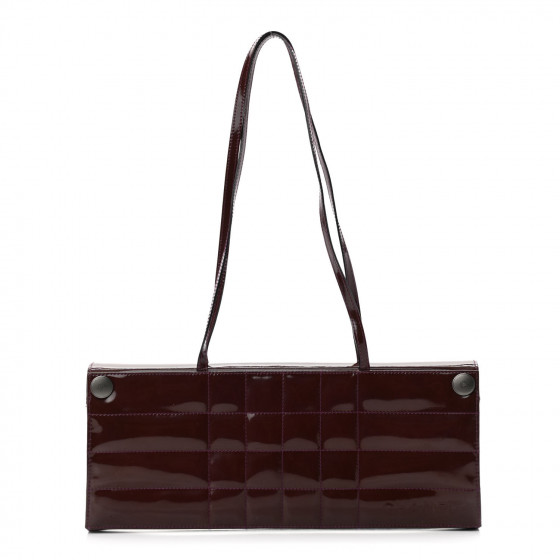 CHANEL Patent Chocolate Bar Baguette Red