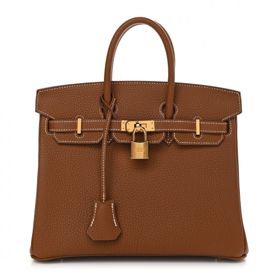 HERMES Togo Birkin 25 Gold