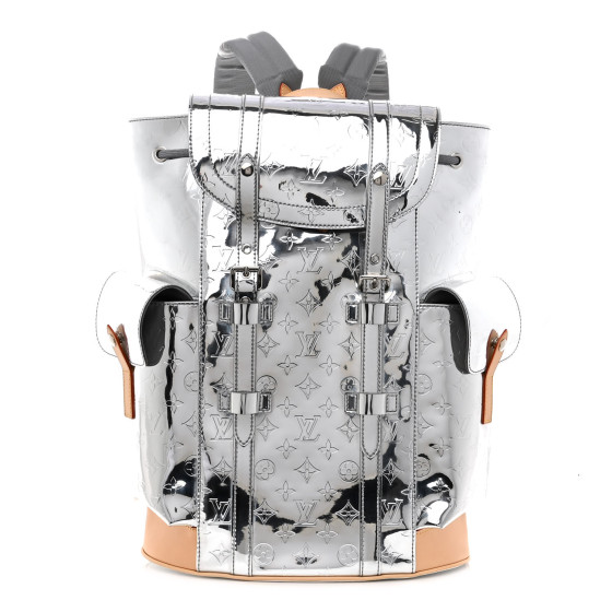 Louis Vuitton Christopher Backpack Monogram Miroir PVC MM Silver 14085523